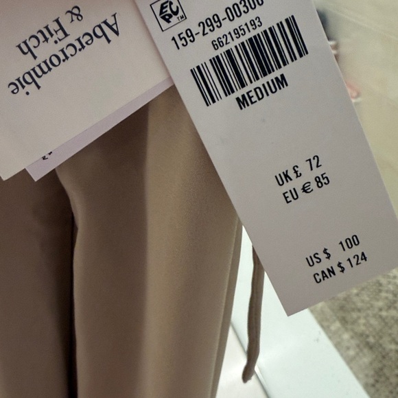 A&F NWT Elegant Tan Maxi Dress w/ Tie Back Size M - Picture 4 of 4